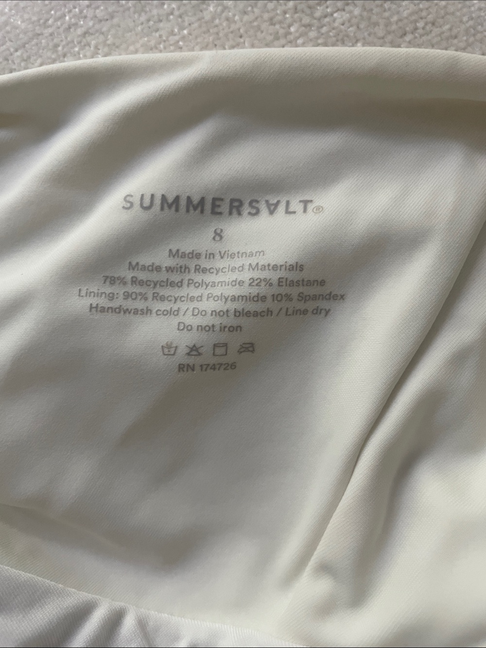 Summersalt Sidestroke one piece White Sand {size 8} - Picture 7 of 7
